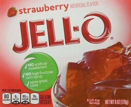 Jell-o Strawberry Desert Gelatin Large 6oz 170g